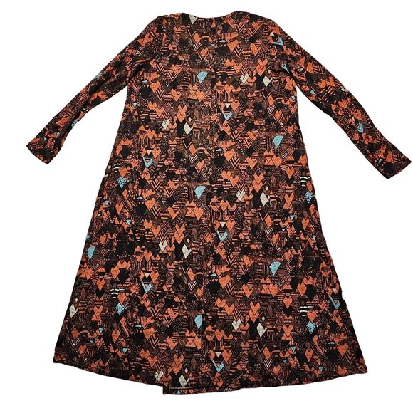 Boho Chic Long Cardigan Womens Sz XS Sweater Pockets Stretch Aztec LuLaRoe - Picture 2 of 10